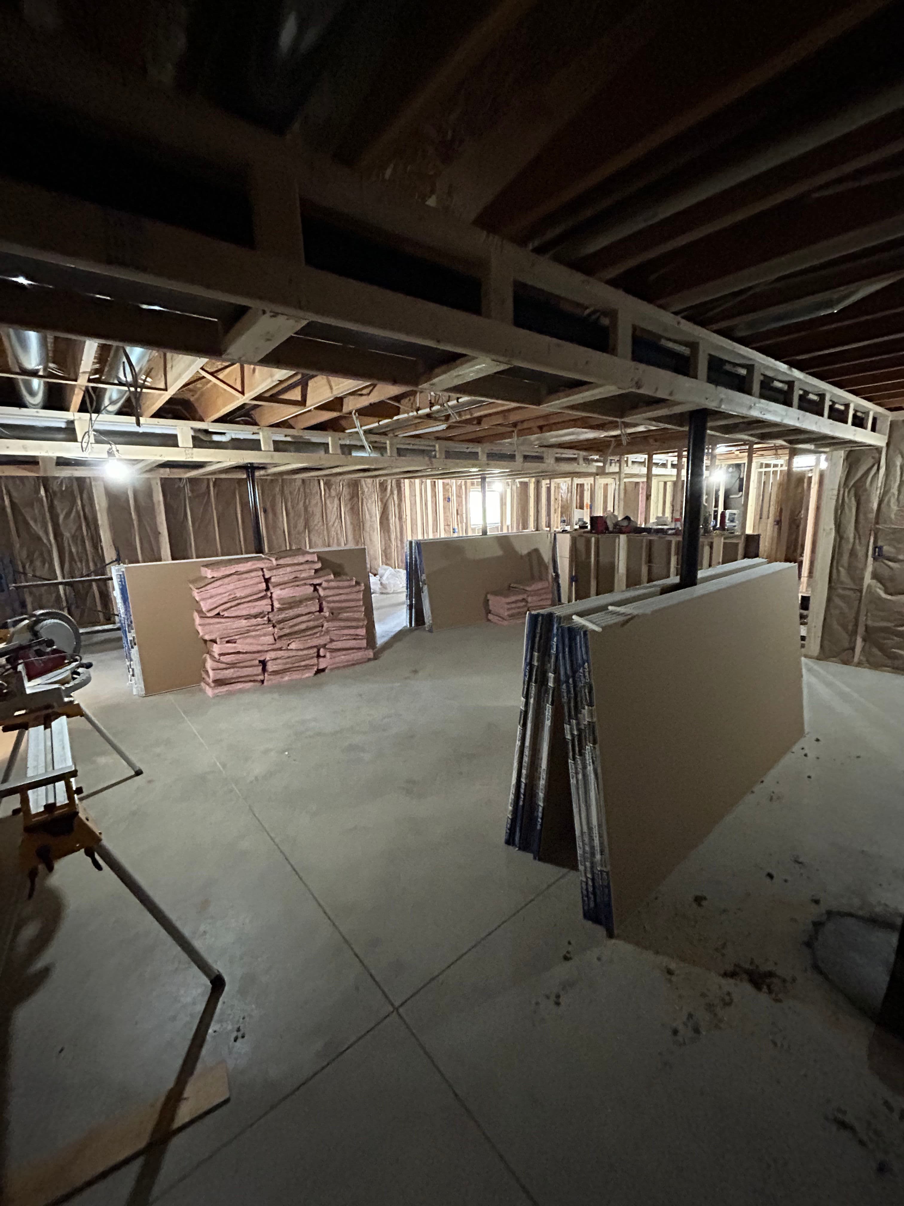 Project Basement Framing Completed and Ready for Drywall image